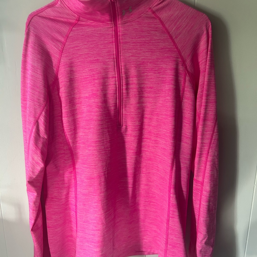 Pink Quarter-Zip Under Armour Pullover